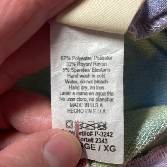 7th Ray size XL tie dye shorts - Picture 5 of 6